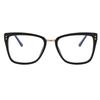 Luxury Brand Square Myopia Glasses Khaki Eyeglasses Frame Women Office Anti Blue Light Computer Glasses TR90