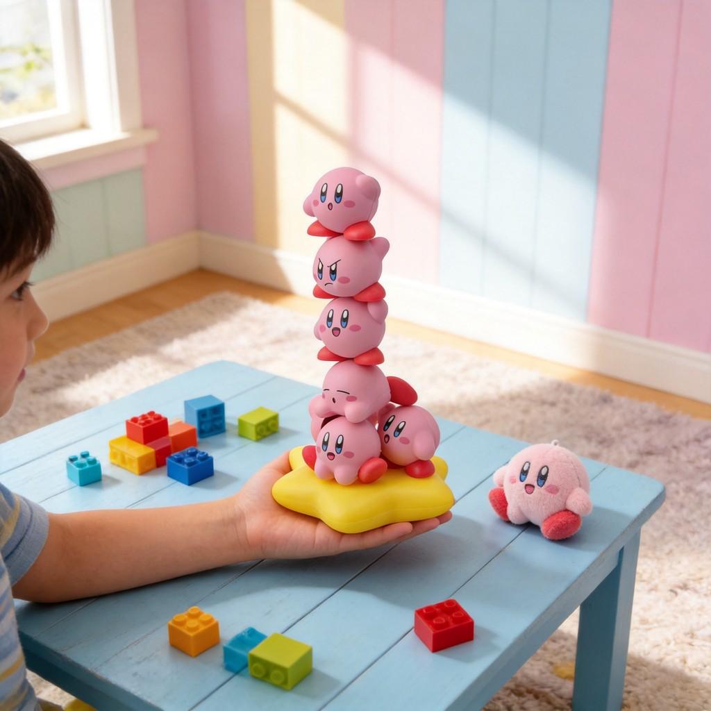 Kirby Stacking Toy Set With Plastic Figures For Kids And Collectors