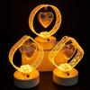 Acrylic Engraved Shade Acrylic Table Lamp Heart Pendant LED Lamp  Office Desk Ornament