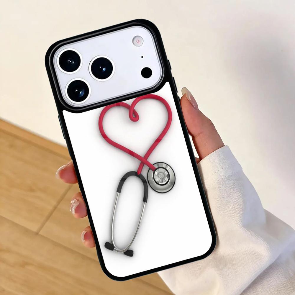 Cute Cartoon Medicine Nurse Doctor Mobile Phone Case for IPhone 17 AIR 16pro Max 15 14 13 12 11 Bumper Cover