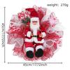 Christmas Wreath Door Hanging Holiday Party Window Decor Red Gold Santa Style