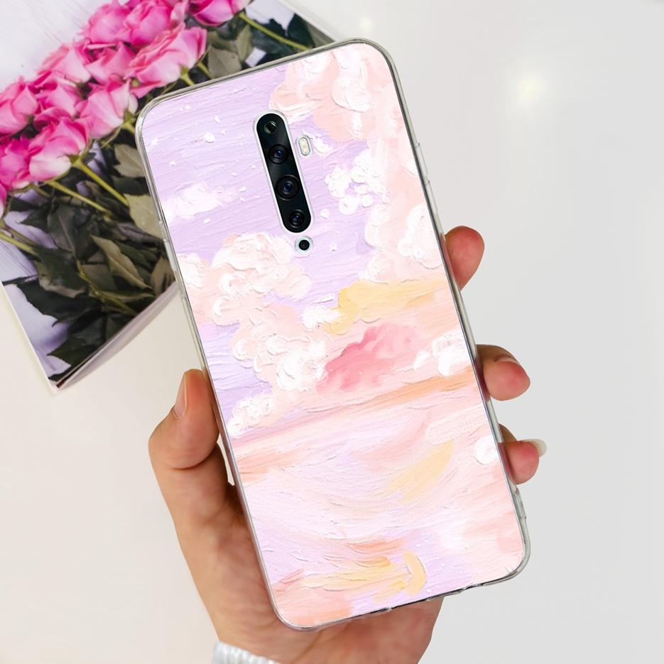 For Oppo Reno 2 2F 2Z Case Luxury Painted Cover Clear Silicone Phone Case For Oppo Reno2 F Reno 2Z Reno2 Reno2F Reno2Z Soft Bags
