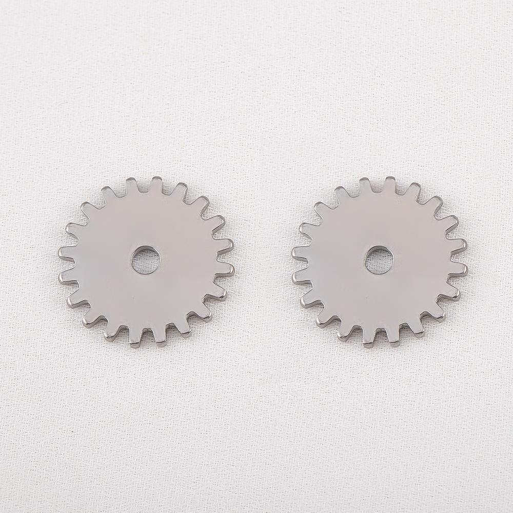 15pcs Stainless Steel Mechanical Steampunk Cogs Gears Clock Hour Hand Pendant Necklaces Bracelets Charm DIY Jewelry Making Decro