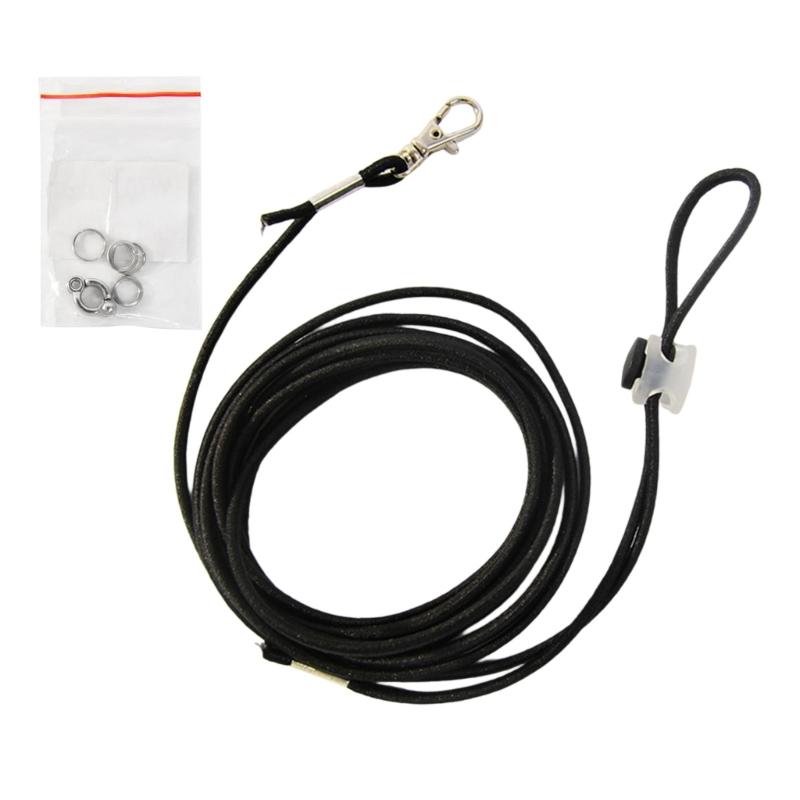 

Pet Bird Safety Leash For Small Bird 9.84Feet Long Parrots Tether Elastic Pet Bird Training Rope With 6# Ankle Rings чёрный