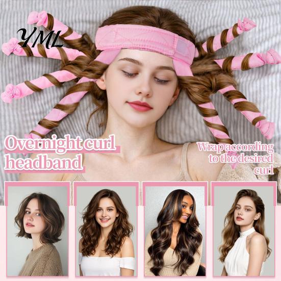 Octopus Curl Styling Headband No Heat Curling Rod Headband, Hair Curler fo Long Thick Hair, Portable Accessory Curls Roller with Eight Claws, DIY Tool
