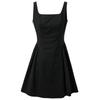 Sancai French Square Neck A-line Sleeveless Short Dress