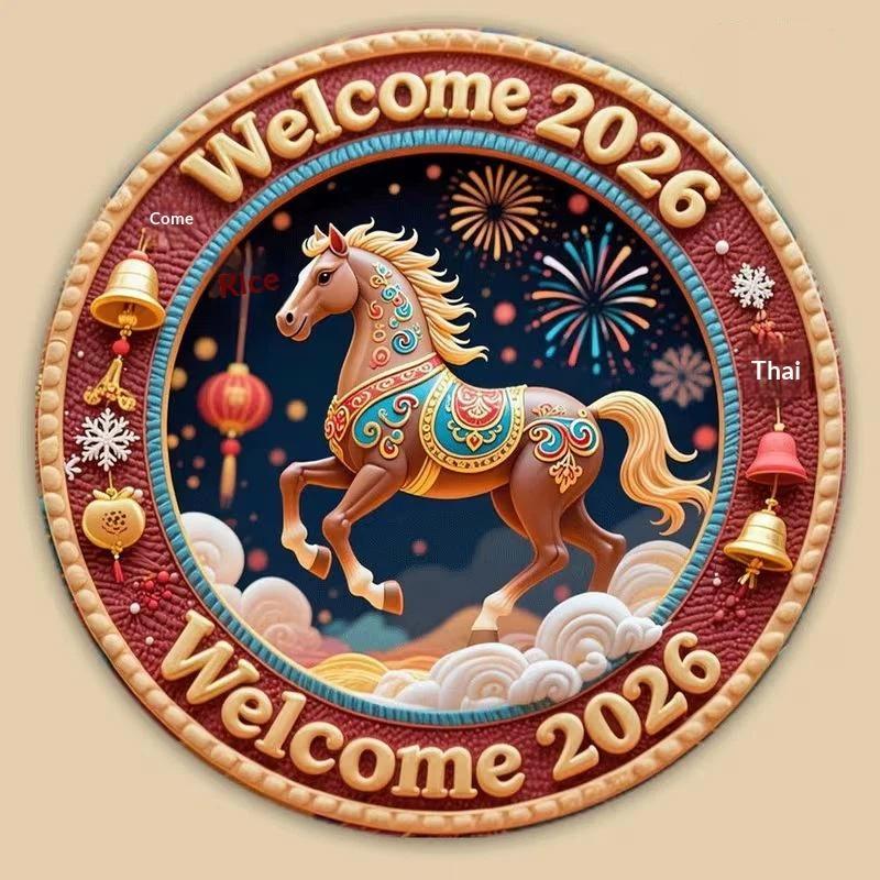 מגנטים למקרר פסטיבל האביב 2026 אקרילי שטוח דו-ממדי דקורטיביים אישיים למקרר וארון