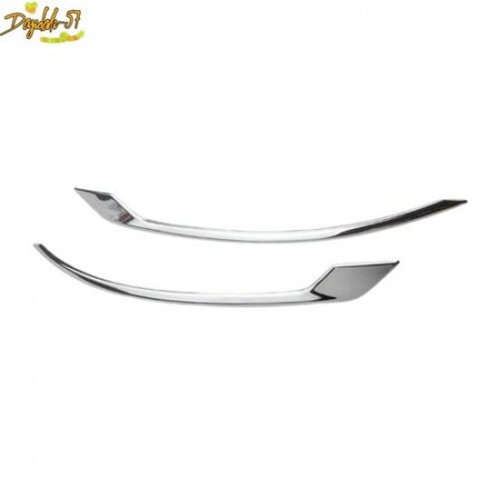 2X For Volvo XC60 2018- Chrome Car Rear Fog Light Lamp Eyelid Cover Trim