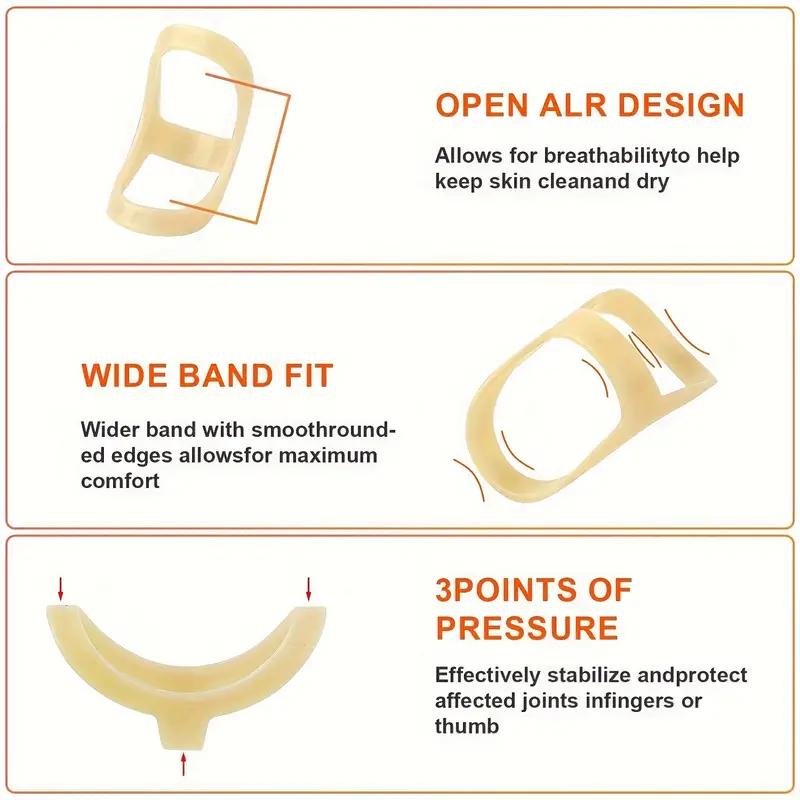 5Pcs Finger Fixing Splint Flexible Ring & Finger Sheath Hammer Shaped Fixator Protector Kit For Injury Support &Rehabilitation