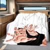 1 Stück Son Goku Druck Flanelldecke, Hohe Qualität für alle Jahreszeiten, Heimdekoration, Wärme und Komfort, Perfekt für Weihnachtsgeschenke