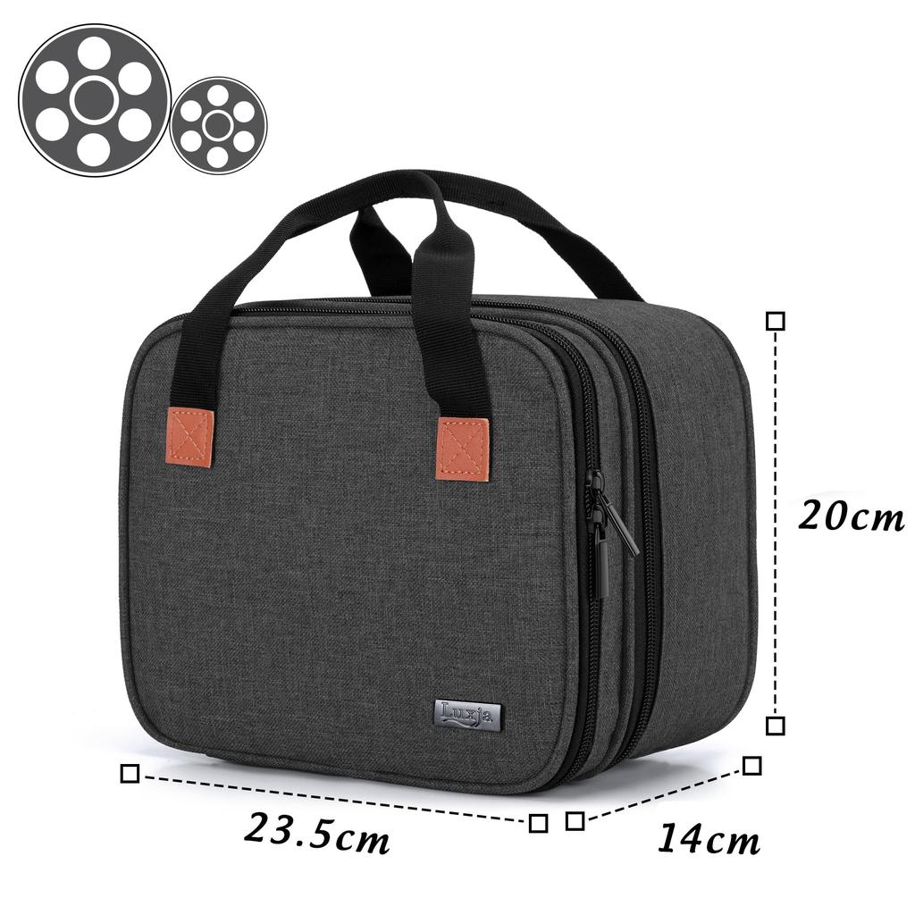 Luxja Small Projector Bag, Case Only, Compatible with DR.J/QKK Mini Projectors, Protects, Stores, and Carries, Black