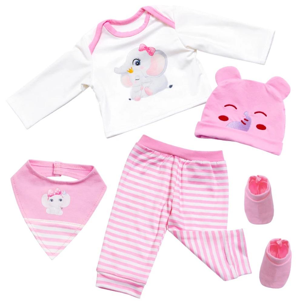 Fashion Cartoon Suit Wear For 17Inch 43cm Reborn Baby Doll, 18inch 45cm American Girl Doll Clothes and Accessories
