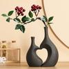 A Set Elegant Ceramic Vase Solid Color Flower Arrangement Vase Creative Water Cultivation Vase