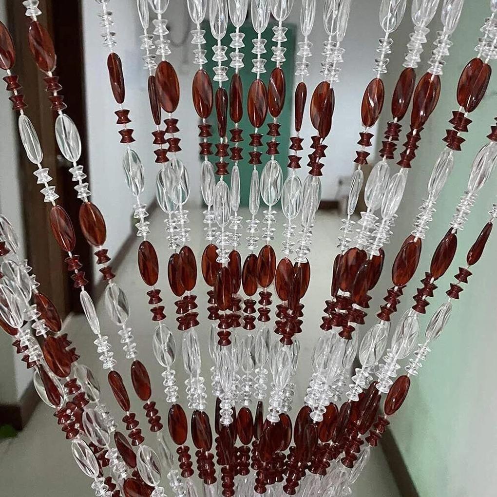 2025 Neue Heimdekoration mit Perlen-Türvorhang, 18-fädiger Acryl-Perlen-Türvorhang - Heimdekoration für Türöffnungen, Raumteiler