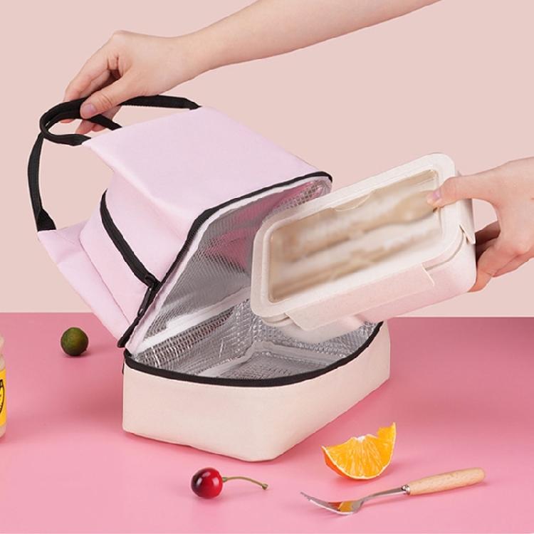 Sturdy Oxford Lunch Pack with Two Levels Easy To Use Designs Accessory for Picnics School and Workplace Dining
