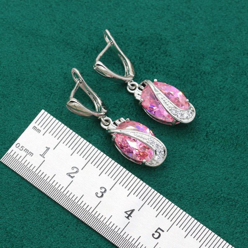 Jewelry Zircon Bracelet Necklace Earring Ring Jewelry Set