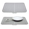 Kitchen Counter Silicone Dish Drying Mat Wear Resistant Food-Grade Non-Slip Heat-Resistant Quick-Drying Dish Drying Mat