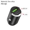 Mini 30W Car Charger USB Fast Charger QC 3.0 Quick Charge Type C PD Charging Adapter Cigarette Socket Lighter Mobile Phone Charger For Iphone