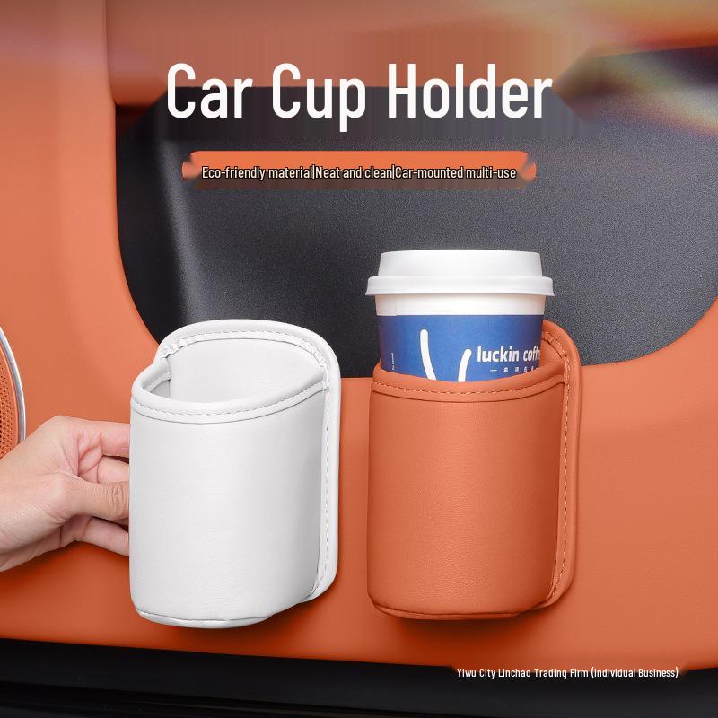 Car Door Side Storage Bag & Cup Holder with Trash Can and Phone Holder