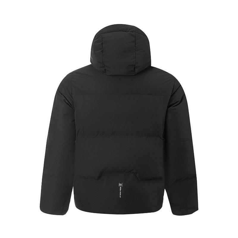 Li Ning Fitness Series Warm Anti-Static Hooded Logo Down Jacket Men Outerwear AYMV417-2