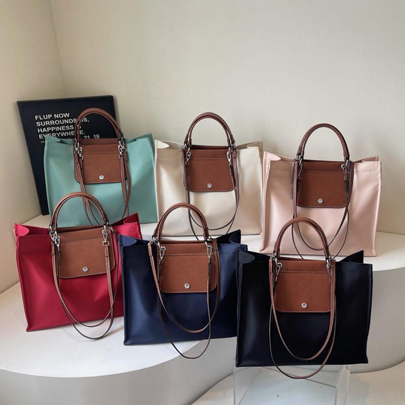 Women Canvas Shoulder Bag Large Capacity Ladies Shopping Bags Simple Handbag Vacation Tote Casual Book Bag AVE