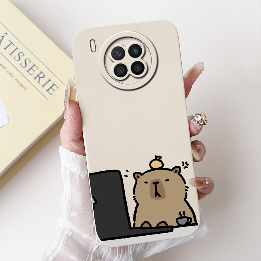 For Huawei Nova 8i Case Nova8i 8 i Cover NEN-L22 NEN-LX1 NEN-LX3 Silicone Coque Soft Square Fundas For Honor 50 Lite Phone Cases
