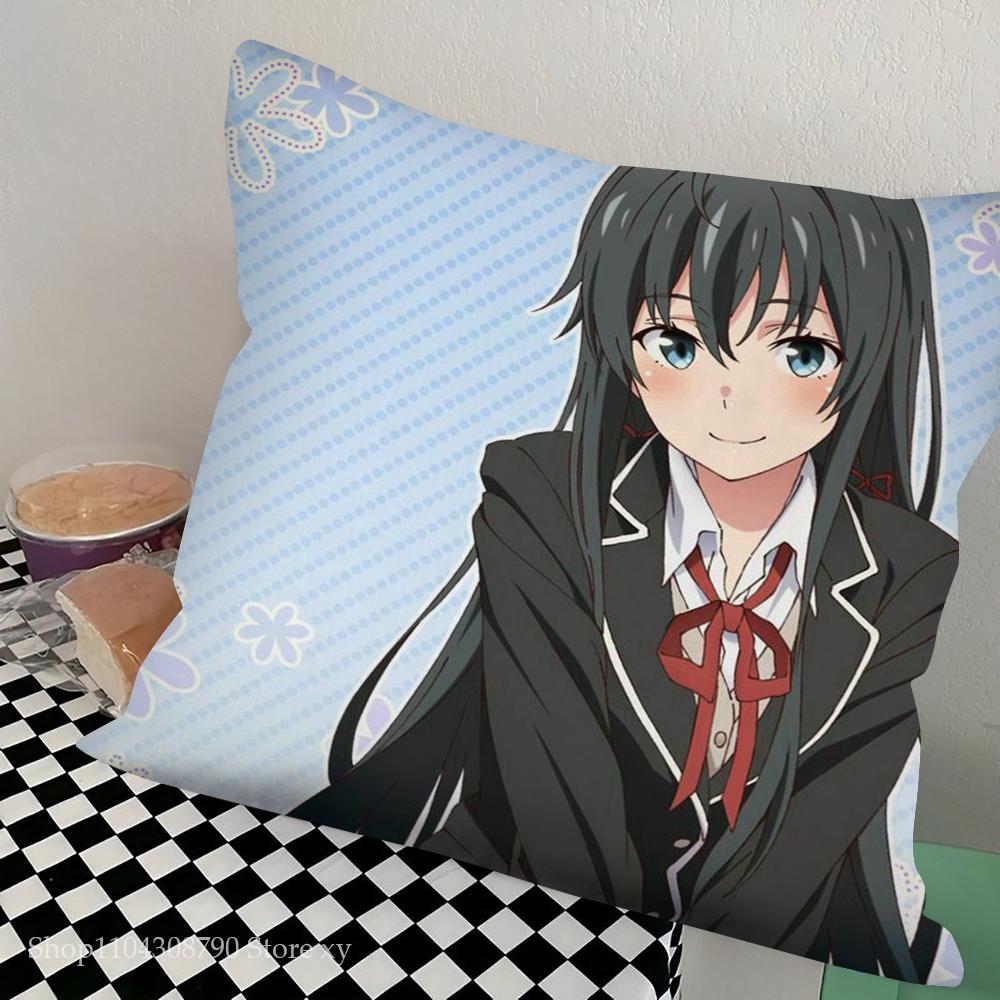 Yukinoshita Yukino Animation Meine romantische Komödie aus der Jugendzeit Kissenbezug Quadratisches Kissen Schlafzimmer Sofa Auto Wohnzimmer Heimdekoration