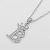 Pendant Necklace Crown 26 Letter Jewelry Sparkling Cubic Zirconia Choker Necklace Birthday Gift