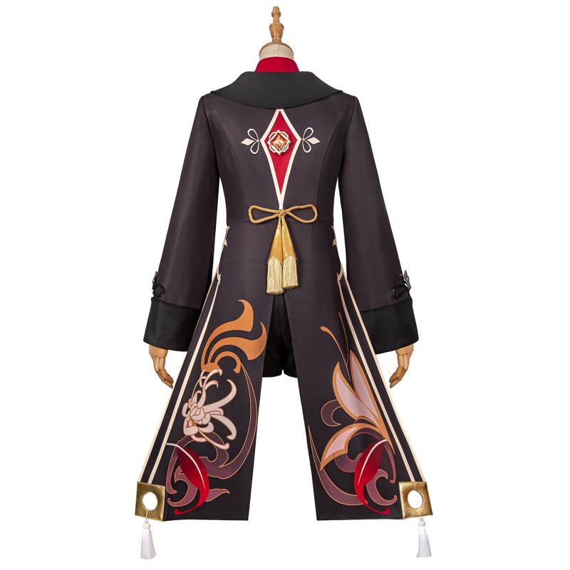  Hu Tao Cosplay-Kostüm, maßgeschneidertes komplettes Set für Halloween-Party-Cosplay