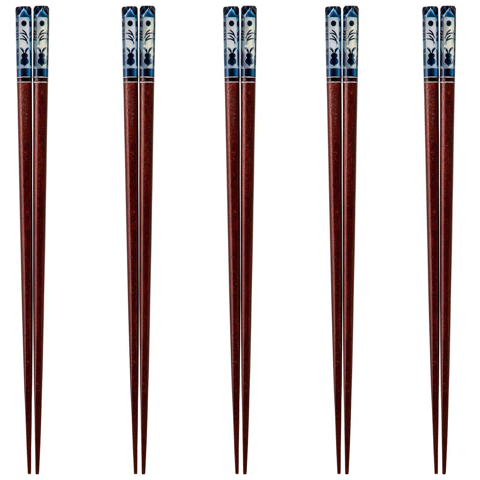 

Happy Set of Acrylic Resin and Natural Made in PID0151 J-kitchens Chopsticks, 5, Material Wood, Japan,