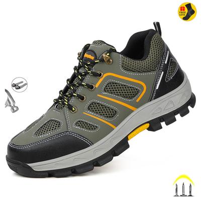 Neueste Sommer Sicherheitsarbeitsschuhe für Herren Atmungsaktive Unzerstörbare Stahlkappenschuhe Herrenschuhe Anti-Smash Wanderschuhe