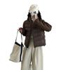 Light and Light Cotton Clothes for Female Students Autumn and Winter 2025 New Stand-up Collar Loose Long Sleeves Thickened Padded Short Cotton Jacket