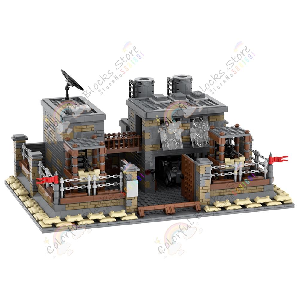 Military Series Modern Warfare Adult Building Blocks Set Toys Weapons Battlefield Outpost Tower Fort Artillery Block Model Gifts