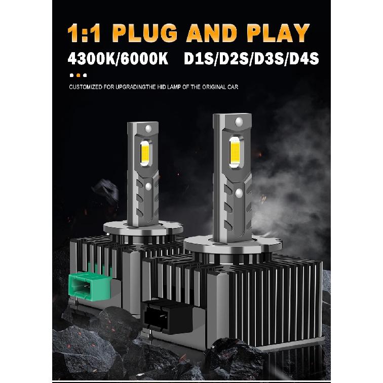 Bullvision D1S D3S LED Canbus D2S D5S D4S D8S D1R D3R LED Headlight 4300K 6000K 30000LM Auto Xenon Bulbs Replacement 110W Bulb