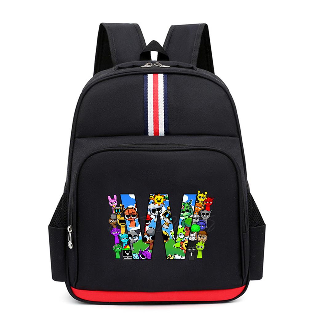 New School Style Primary School Students Large-capacity Schoolbag, Letter Printing Cartoon Trend Children's Versatile Backpack