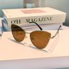 Cat Eye SunGlasses Women Metal Frame Trendy  Glasses Trendy Vintage Style Shades Cute Eyewear for Ladies