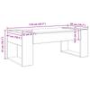Coffee Table Grey Sonoma 110 x 50 x 41 cm Particleboard