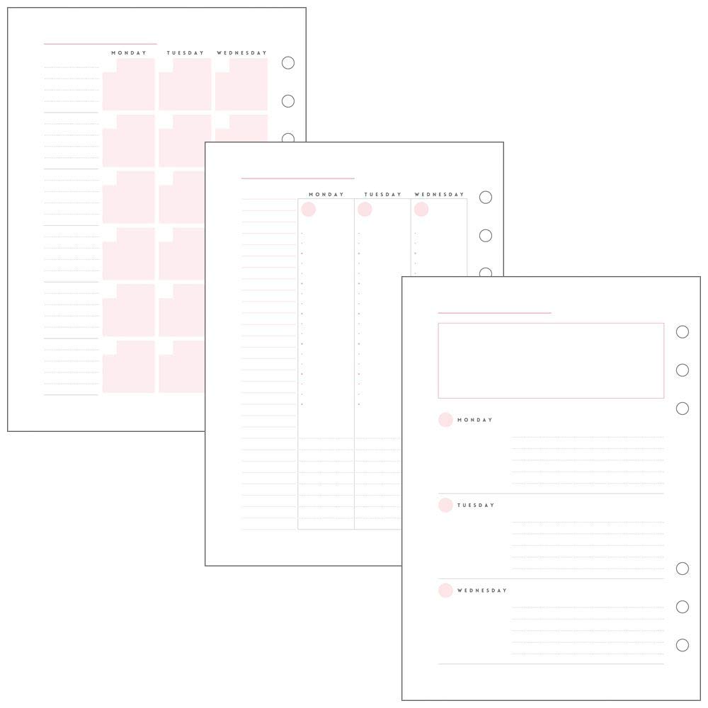 Marks System Notebook A5 Regular Size Binder with Trial Refills Plain Blue ODR-DC01-BL