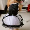 Glitter Lace Bowknot Bubble Skirt Pet Dress Clothes Puppy Costume Photo Shooting Prop