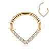 Heart Hinged Nose Ring Hoop Teardrop Septum Hoop Conch Daith Helix Ring Hoops Rook Tragus Ring Lip Ring Cartilage Earrings Hoop