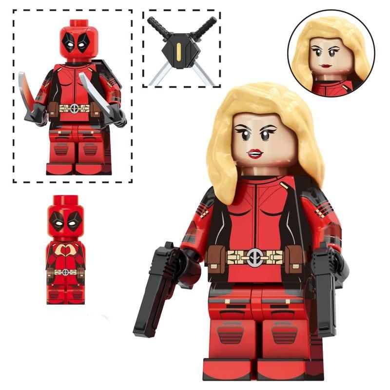 Série Heróis Conjunto de Figuras de Ação de Blocos de Construção Wolverine e Deadpool