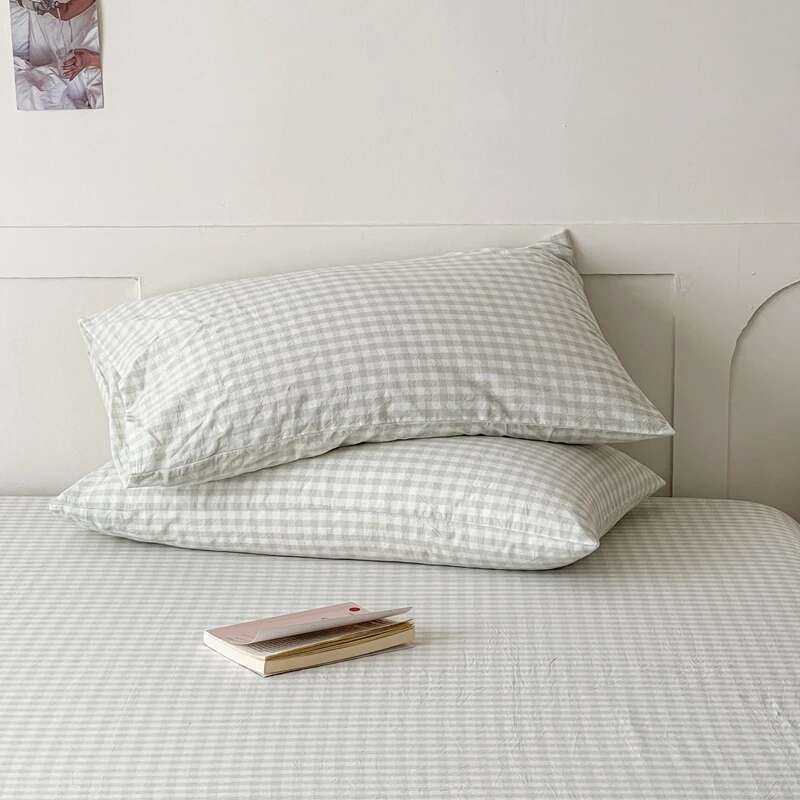Solstice 100% Cotton Pillowcase Set - 2pcs Stripe 48x74cm, Skin-Friendly Funda Almohada Cushion Cover