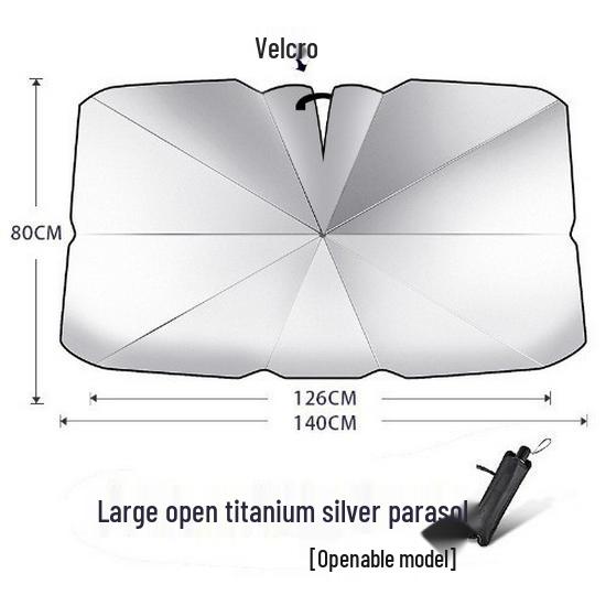 Foldable Car Windshield Sunshade - Heat Insulation & Sun Protection Curtain
