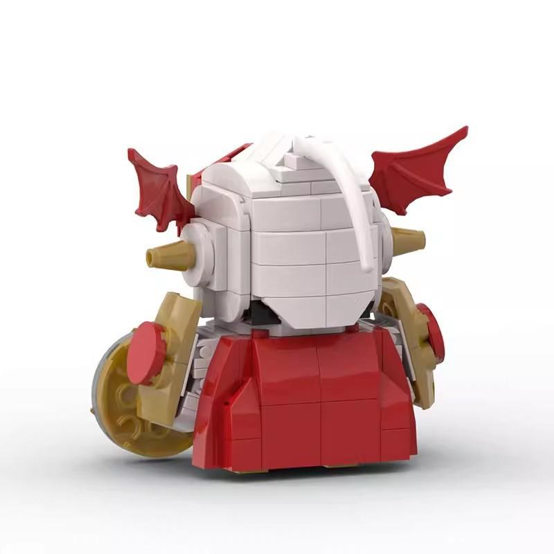 Building Block Compatible, Red Lotus Knight Beast, Royal Knight, Square Head Boy, Assembled Building Block Doll Model
