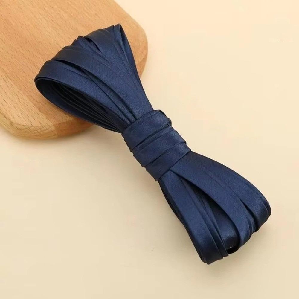 1CM Fabric Edge Sewing Ribbon Cord Rope Sateen 10MM Width 4-Fold Iron Free Bias Tape Colorful Clothing Accessories