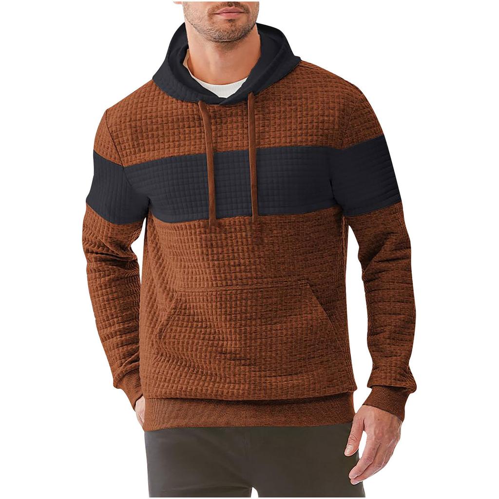 Men's Fashion Sweatshirt Men's Drawstring Threaded Closure Pocket Hoodie