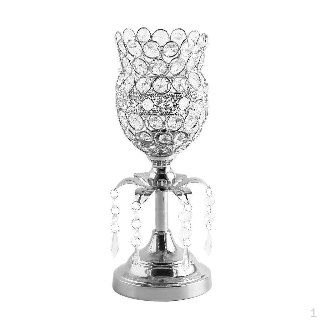 Crystal Candle Holder Decorative Candelabra Wedding Party Decor - L, as described