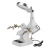 Repair Magnifier With Led Light Tabletop Magnifying Glass Clamp Stand Soldering Weld Holder