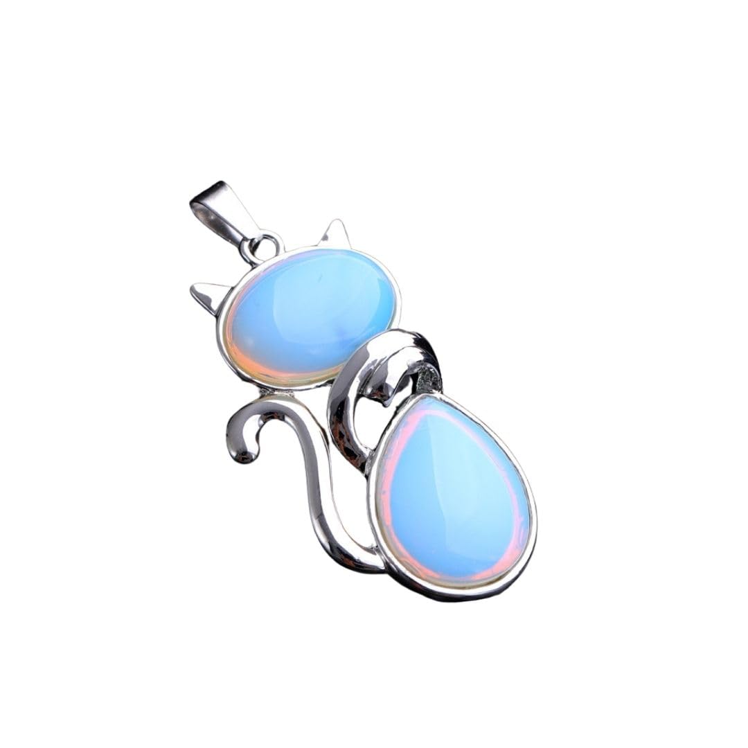 

of Sleeping Kitten Amulet Pendant Substitute Cat Necklace Healing Stone Charm Protection Accessory Talisman Amulet with 45cm Chain [Magic Sedona]