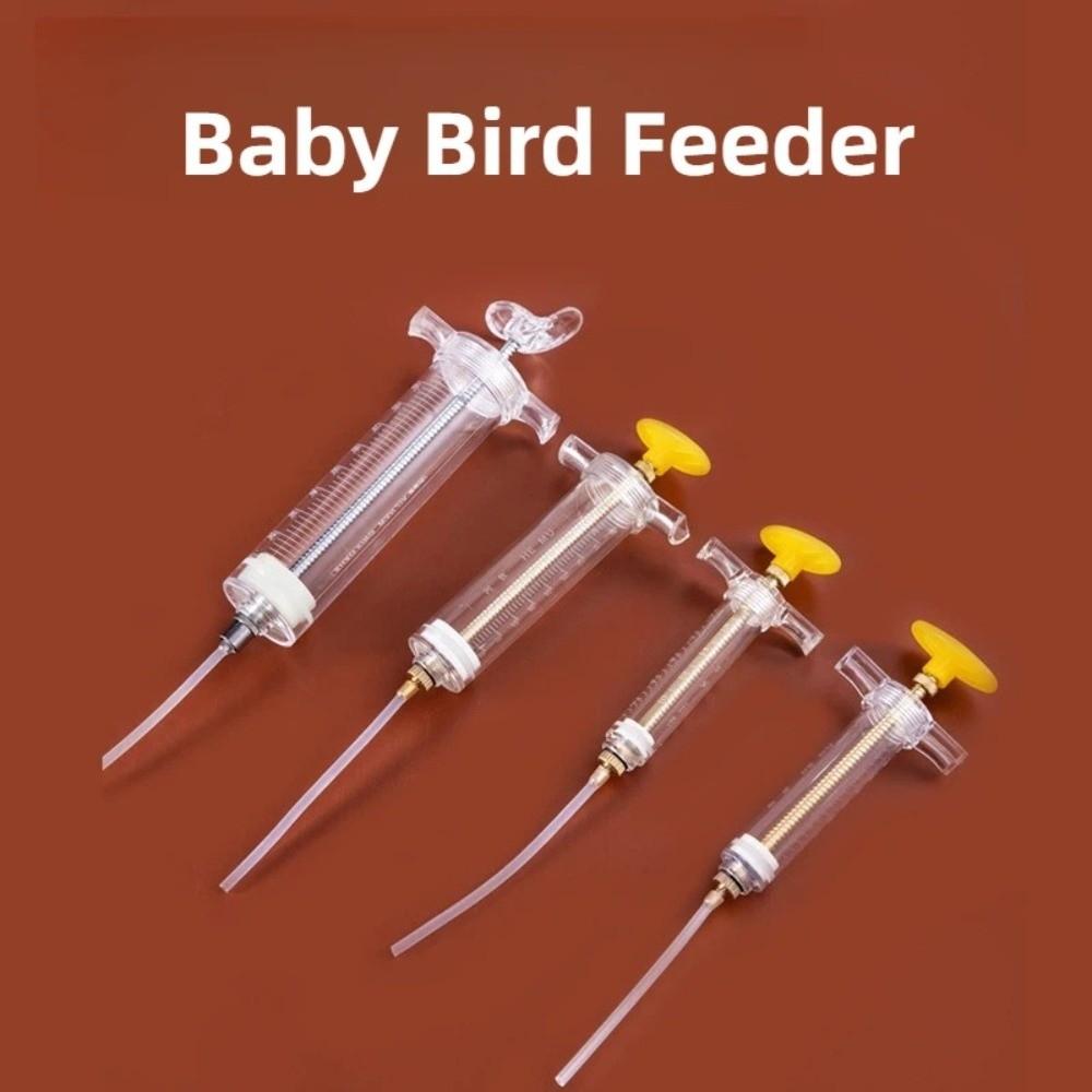 New Transparent Bird Feeding Syringe Plastic Material with Spoon Parrot Feeder Set 20ml 50ml Parrot Feeding Tubes for Baby Birds